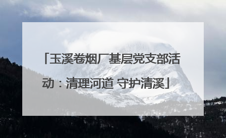 玉溪卷烟厂基层党支部活动：清理河道 守护清溪